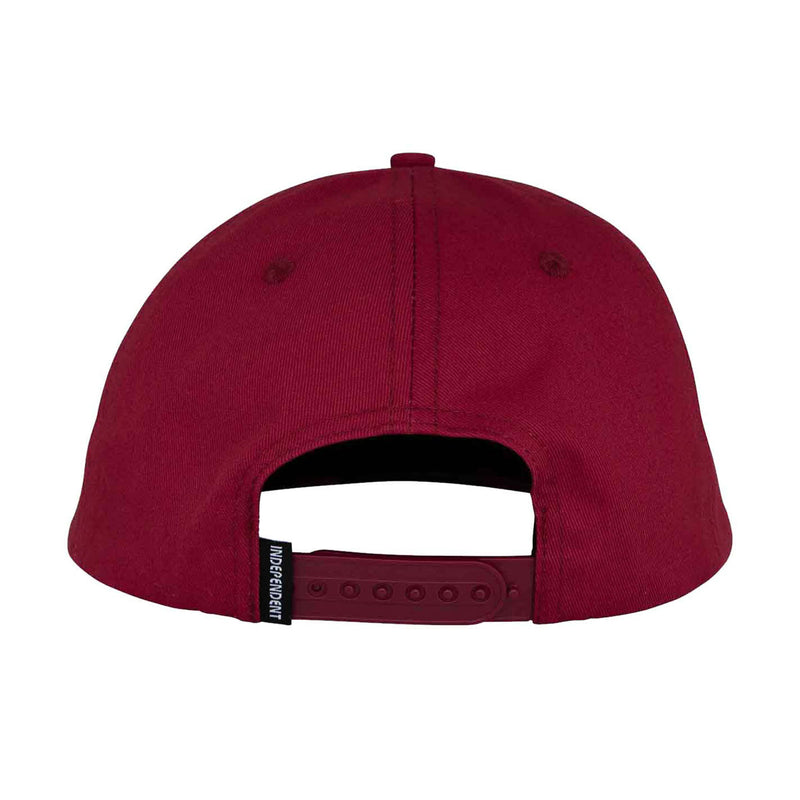 Independent Bar Logo Snapback Hat - Burgundy