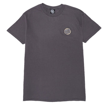 Santa Cruz Cruz Embroidered T-Shirt - Charcoal/Tan