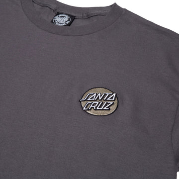Santa Cruz Cruz Embroidered T-Shirt - Charcoal/Tan