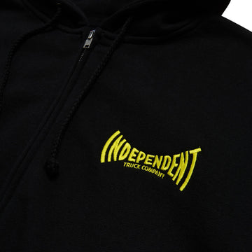 Independent Manufactured Span Zip Up Hoodie - Black