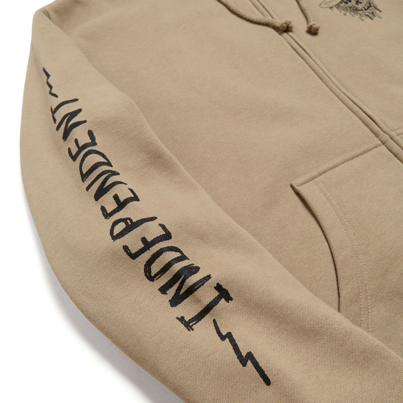 Independent Bratrud Notebook Zip Up Hoodie - Sandstone