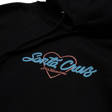 Santa Cruz Womens Love Script Center Hoodie - Black
