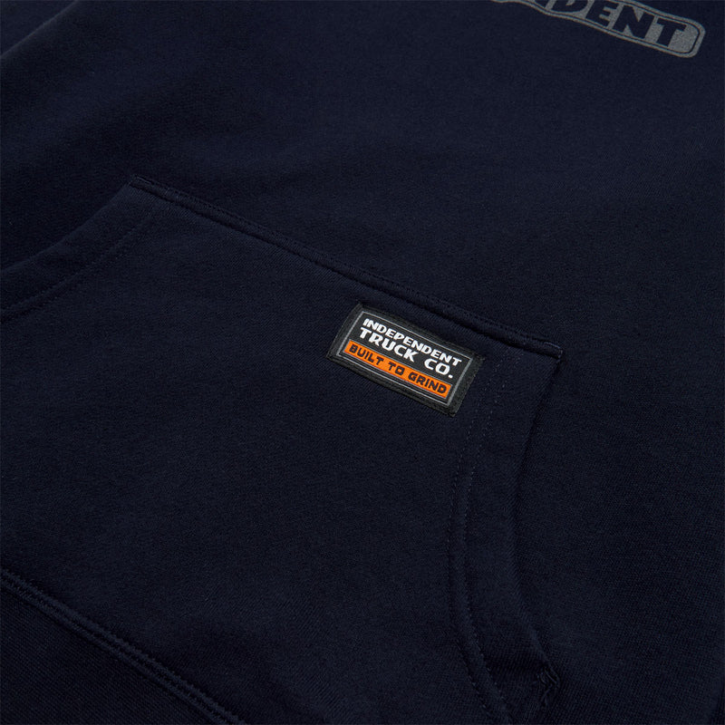 Independent Youth Bar Logo Reflective Hoodie - Navy/Reflective