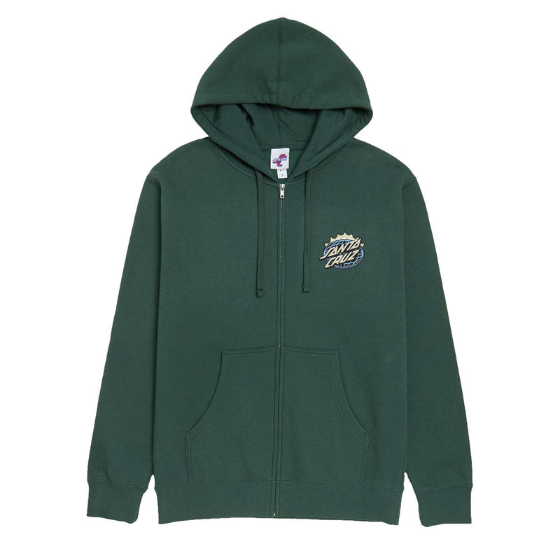 Santa Cruz Kendall End Of The Dot Zip Up Hoodie - Alpine Green
