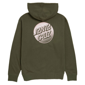 Santa Cruz Womens Tone Stamped Dot Zip Up Hoodie - Army