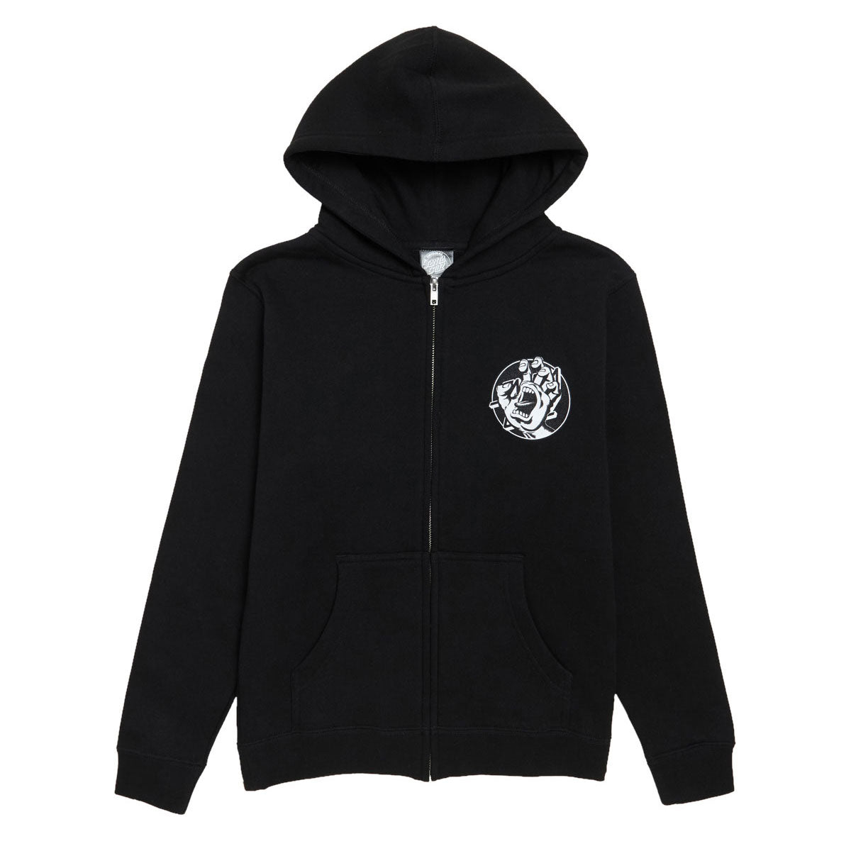 Santa Cruz Youth Hand Dot Zip Up Hoodie - Black image 1