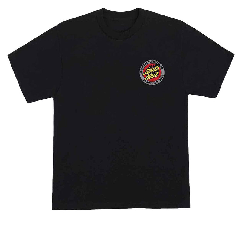 Santa Cruz Flamed MFG Dot T-Shirt - Black