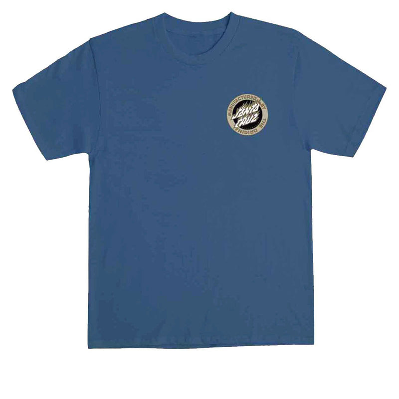 Santa Cruz Flamed MFG Dot T-Shirt - Blue Dusk
