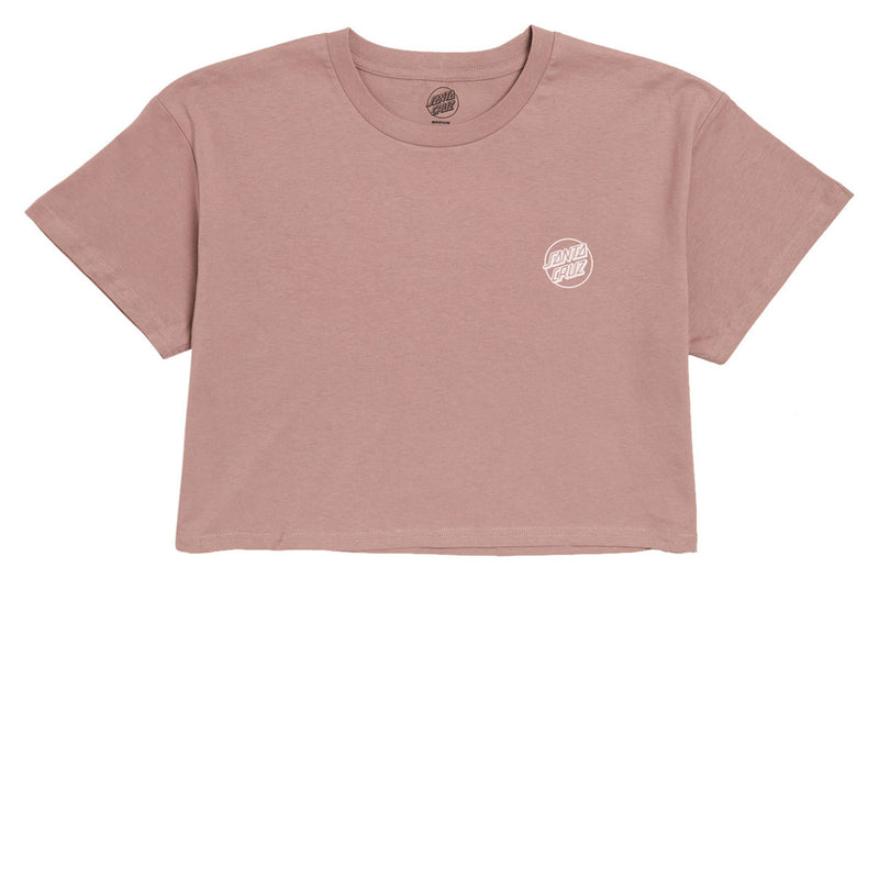 Santa Cruz Womens Tone Stamped Dot Cropped T-Shirt - Hazy Pink
