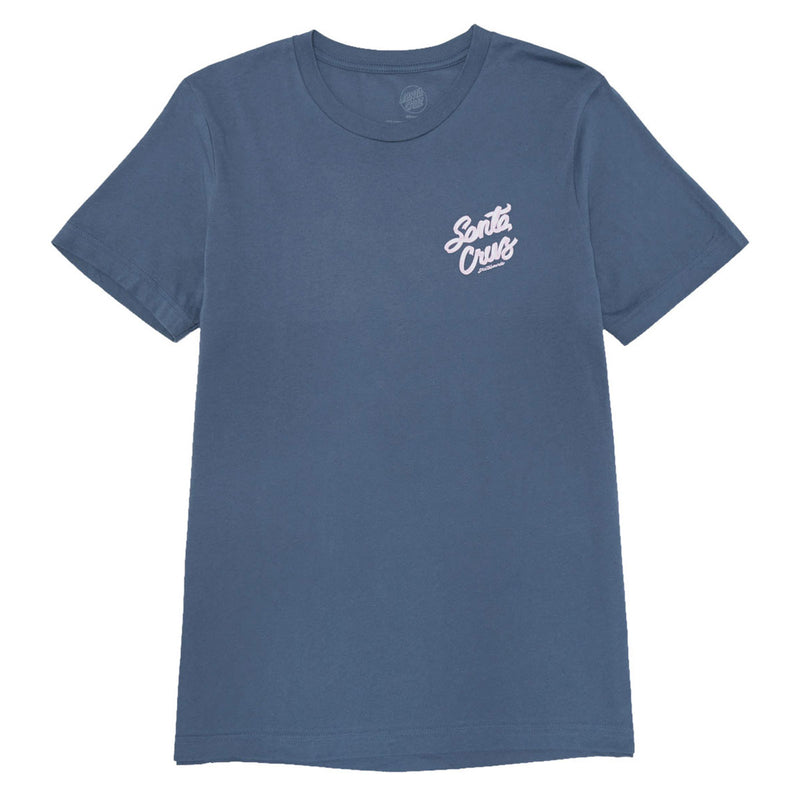 Santa Cruz Womens Ribbon Script Relaxed T-Shirt - Slate