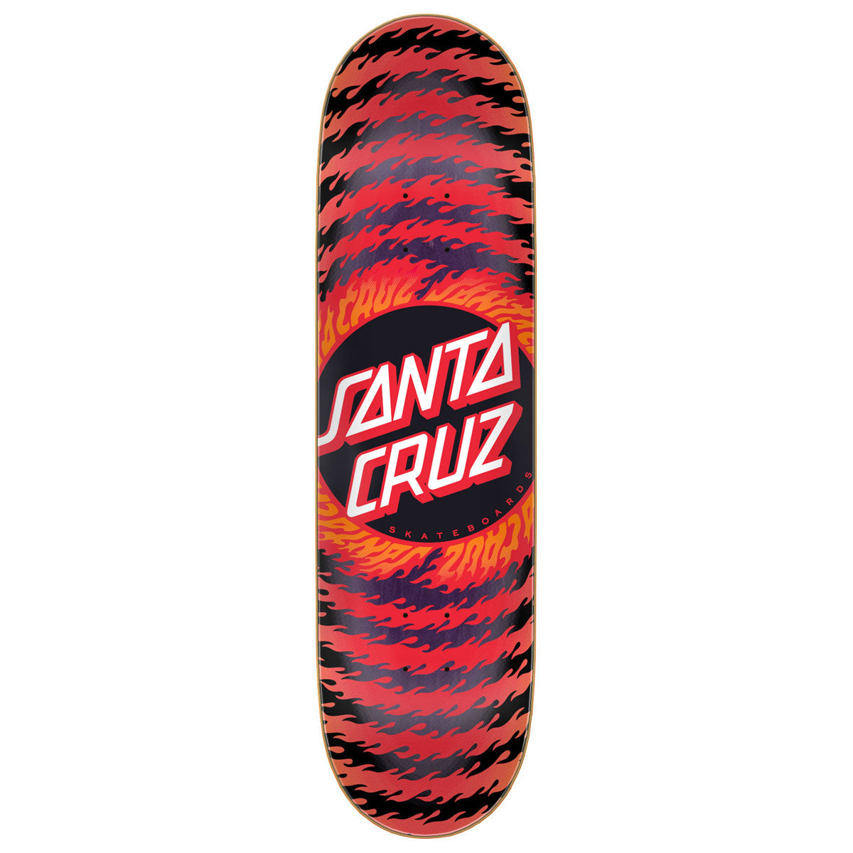 Santa Cruz Flame Ringed Dot 7 Ply Birch Skateboard Deck - 8.50