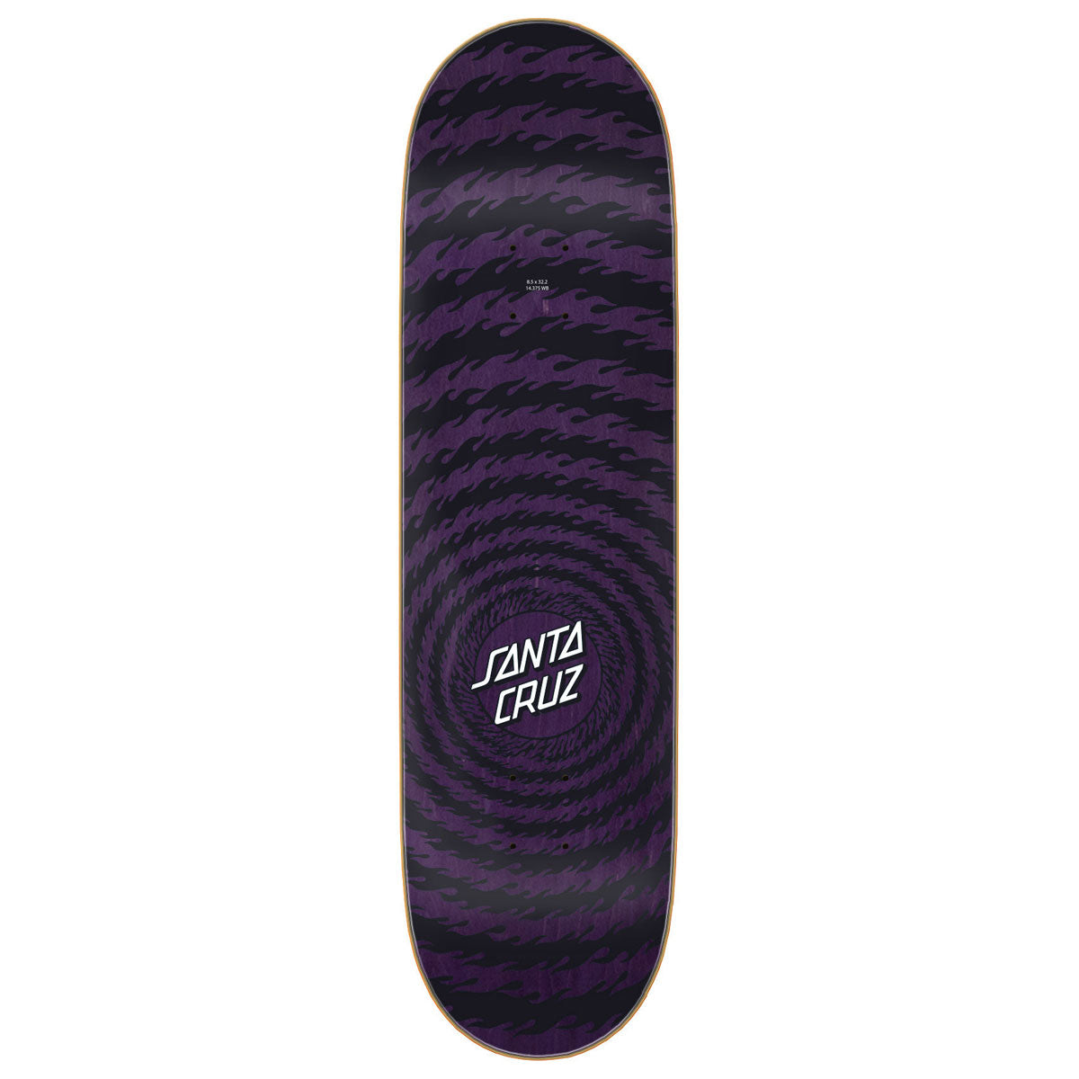 Santa Cruz Flame Ringed Dot 7 Ply Birch Skateboard Deck - 8.50