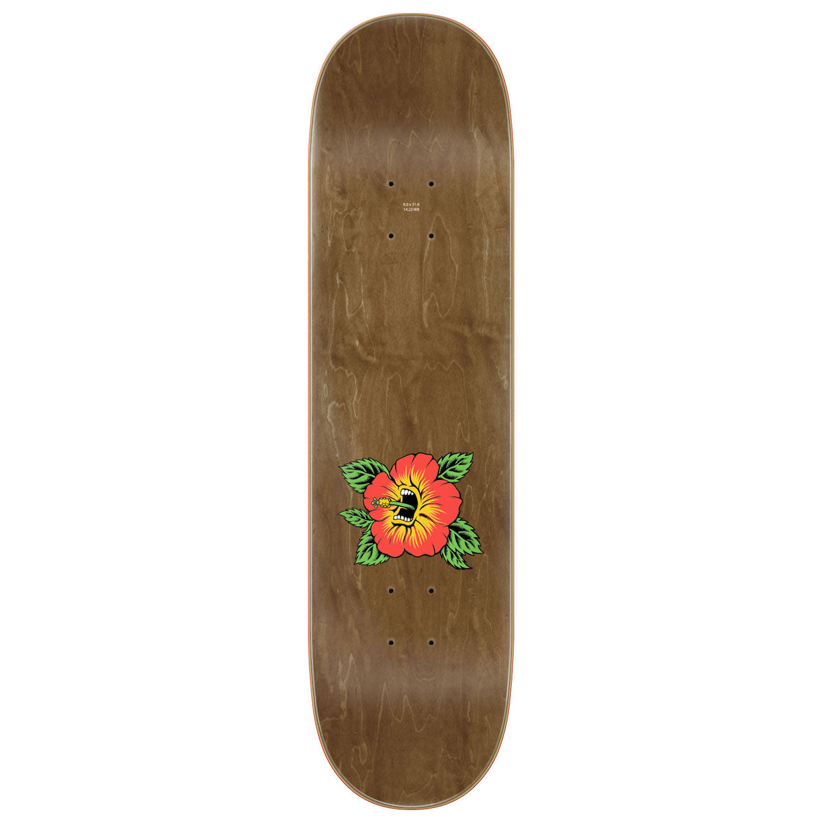 Santa Cruz Screaming Hibiscus 7 Ply Birch Skateboard Complete - 8.00