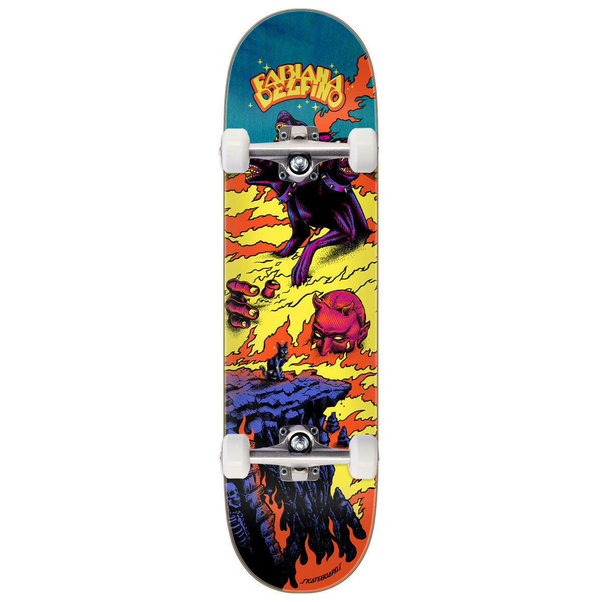 Santa Cruz Delfino Inferno Pro Skateboard Complete - 8.25