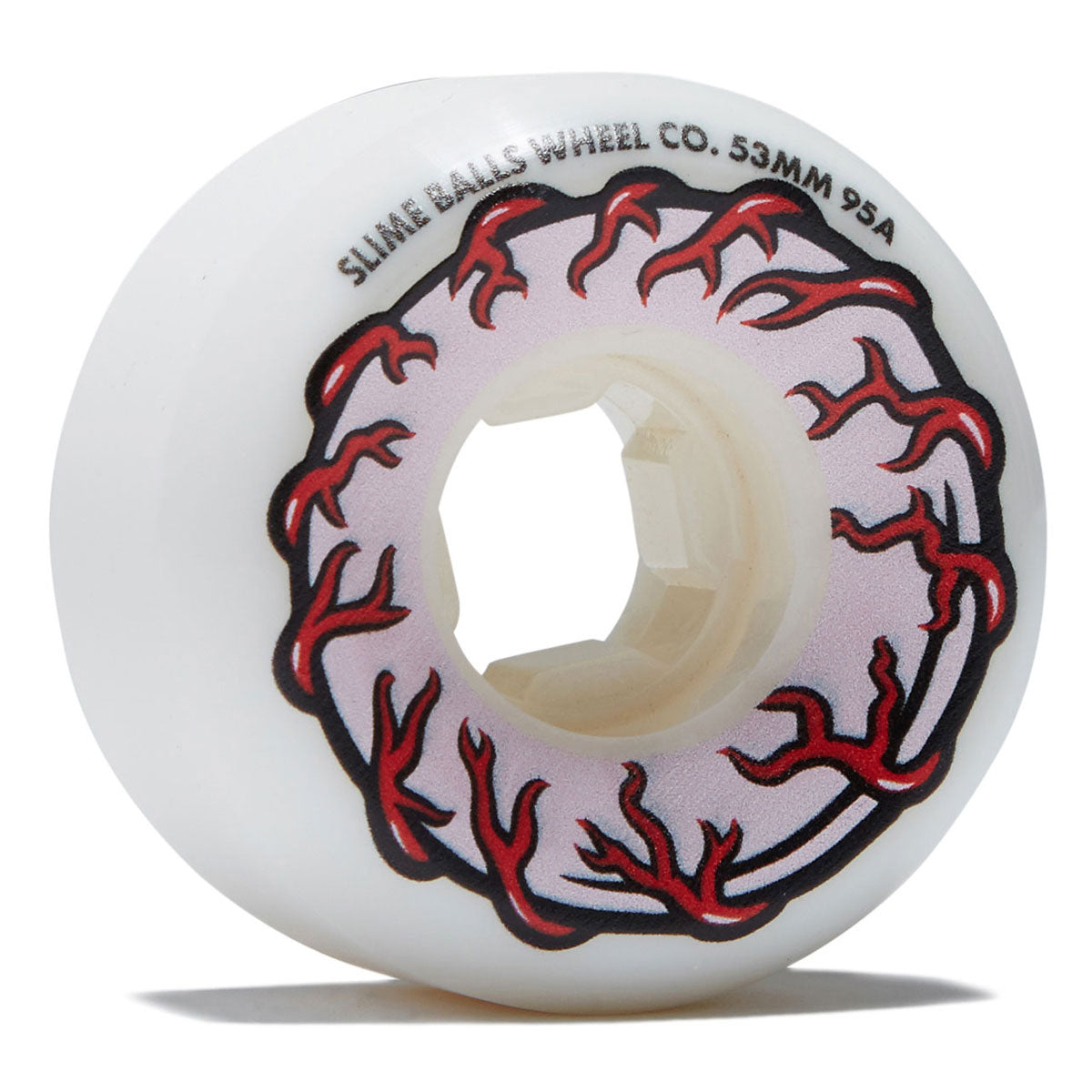 Slime Balls Pink Eyes Vomit Mini 95a Skateboard Wheels - White - 53mm image 1