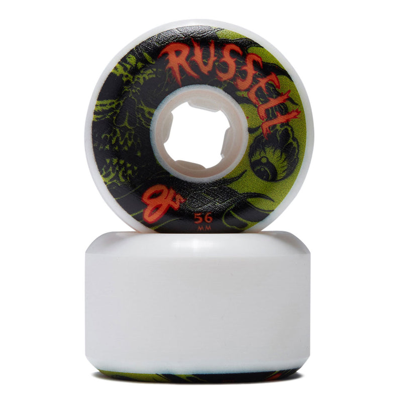 OJ Chris Russell Optic Nightmare Elite Hardline 99a Skateboard Wheels - White - 56mm
