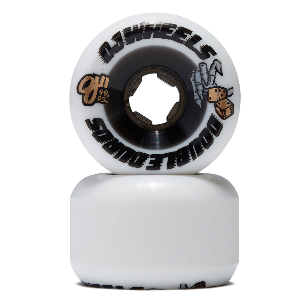 OJ Double Duro Mini Combo 99a/95a Skateboard Wheels - White - 58mm image 2