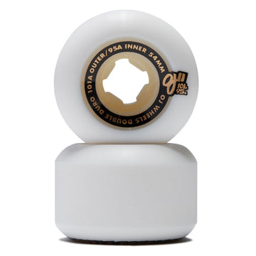 OJ Double Duro Chubbies 101a/95a Skateboard Wheels - White - 54mm