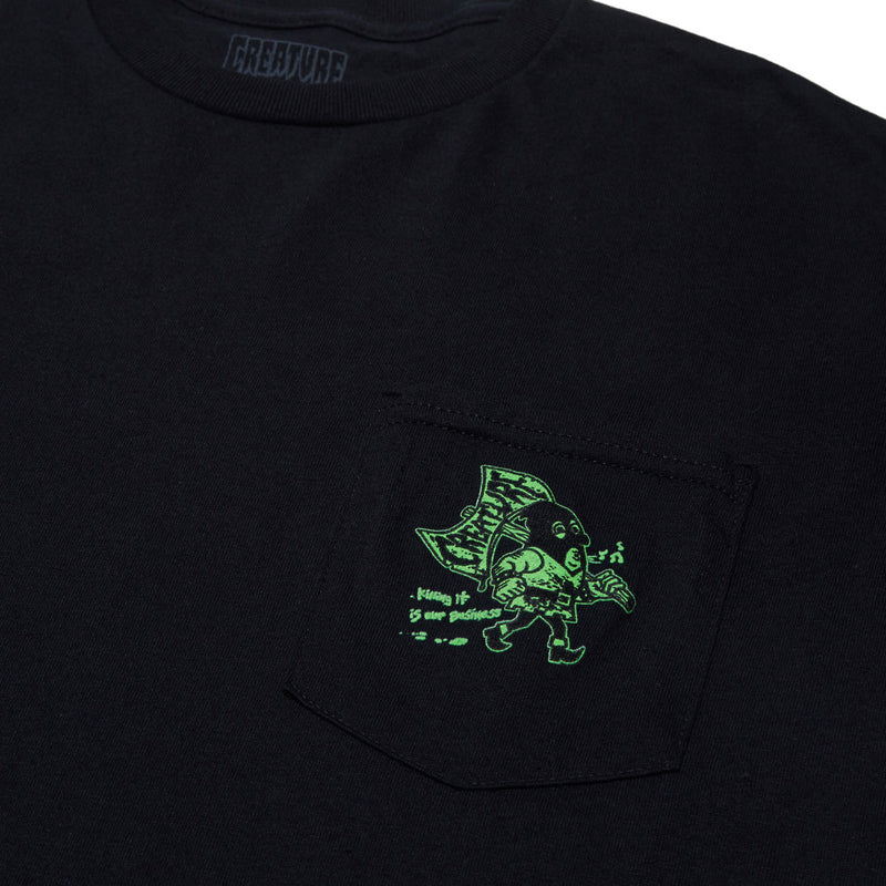 Creature 9 to 5 Pocket T-Shirt - Black