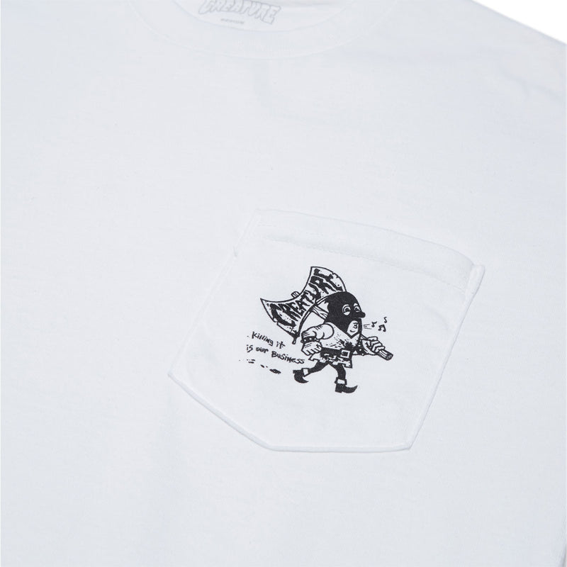 Creature 9 to 5 Pocket T-Shirt - White