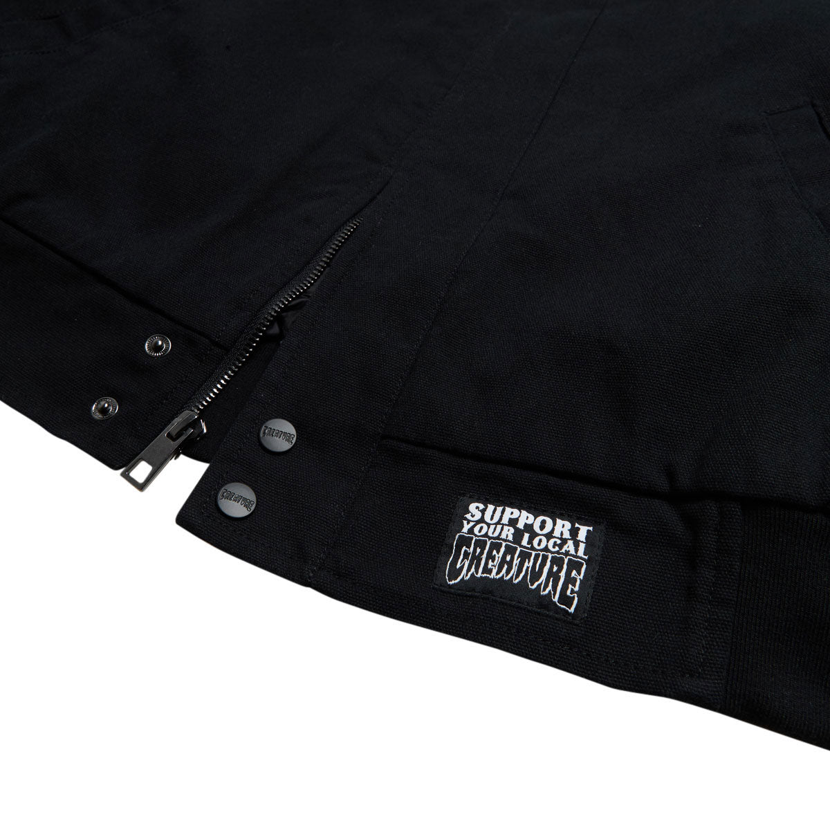 Creature Hesher Flame Bomber Jacket - Black image 5