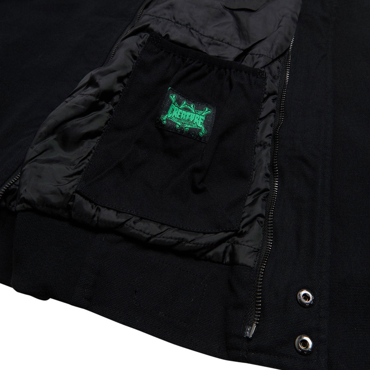 Creature Hesher Flame Bomber Jacket - Black image 6