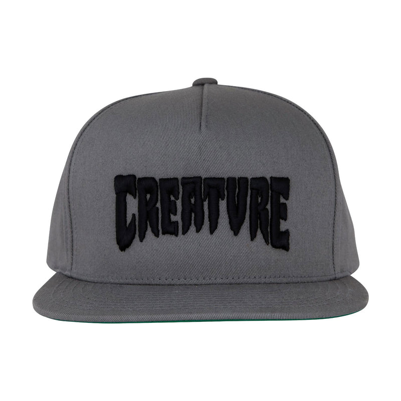 Creature Mono Logo Snapback Hat - Grey