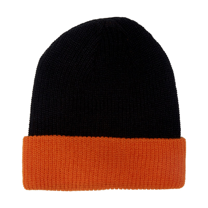 Creature Bonehead Label Long Shoreman Beanie - Black/Orange