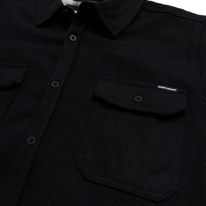 Independent Belmont Long Sleeve Flannel Shirt - Heather Black