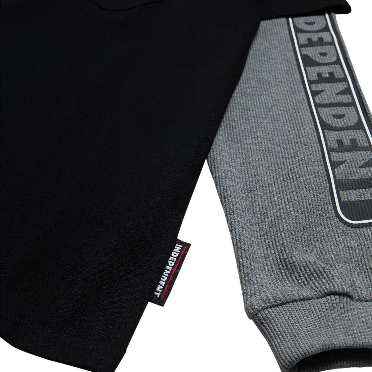 Independent Bar Logo Thermal 2Fer Long Sleeve Shirt - Black/Heather image 2