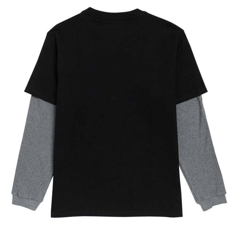 Independent Bar Logo Thermal 2Fer Long Sleeve Shirt - Black/Heather
