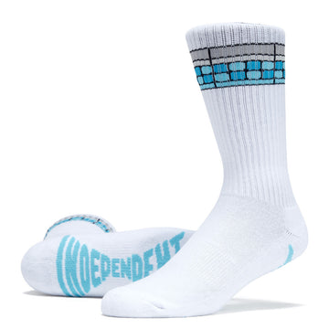 Independent Tile Span Crew Socks - White