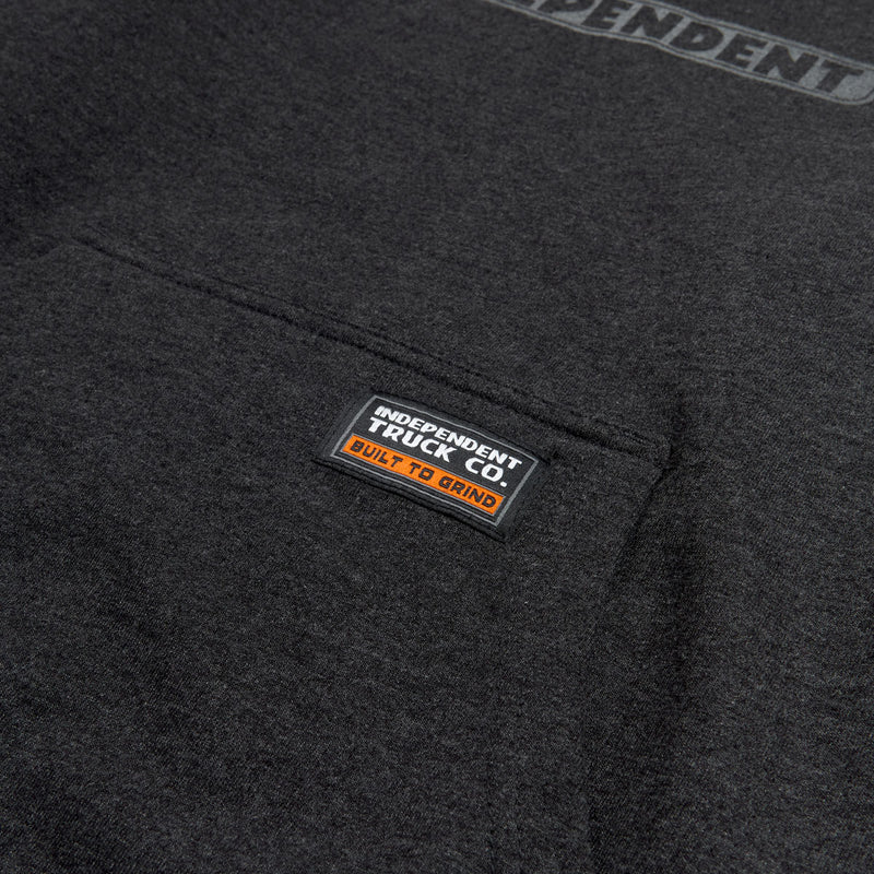 Independent Youth Bar Logo Reflective Hoodie - Charcoal Heather