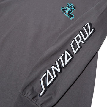 Santa Cruz Screaming Hand Long Sleeve T-Shirt - Charcoal/True Glow