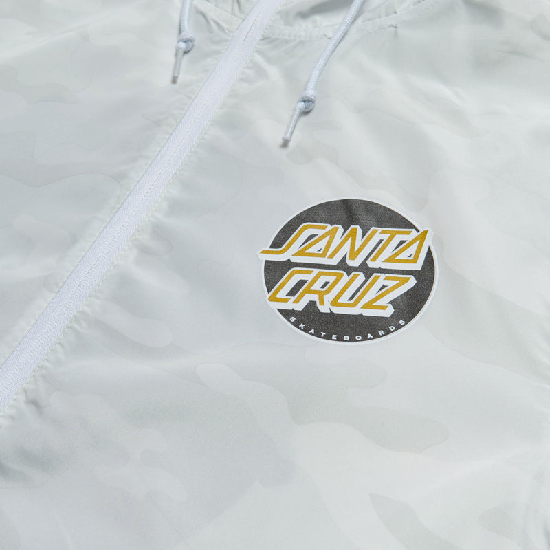 Santa Cruz Cruz Windbreaker Jacket - White Camo/Gold