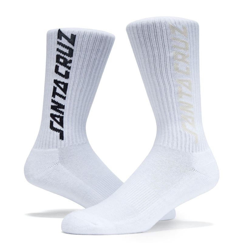 Santa Cruz Solid Strip 2 Pack Of Socks - White Multi