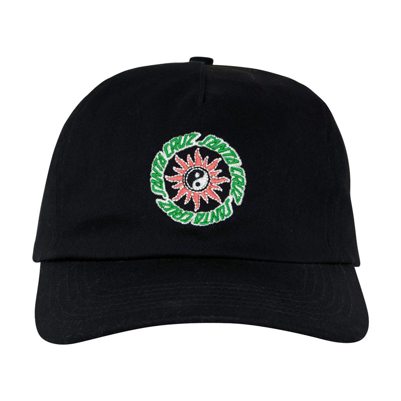 Santa Cruz Sol Spiral Snapback Hat - Black