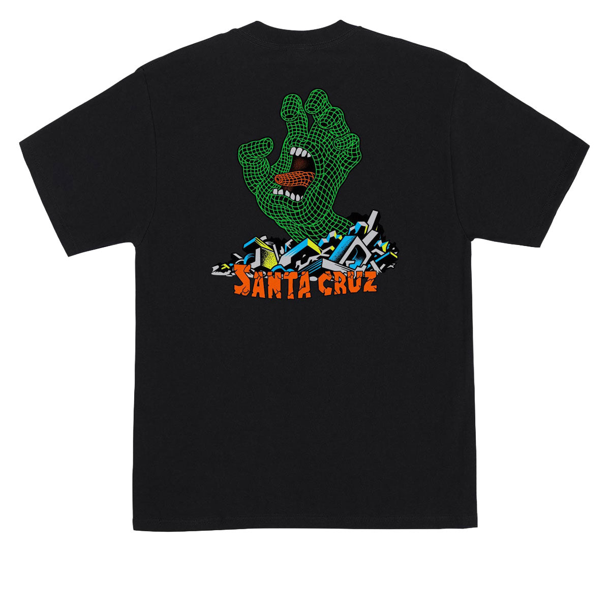 Santa Cruz Kendall Grid Hand T-Shirt - Black image 1