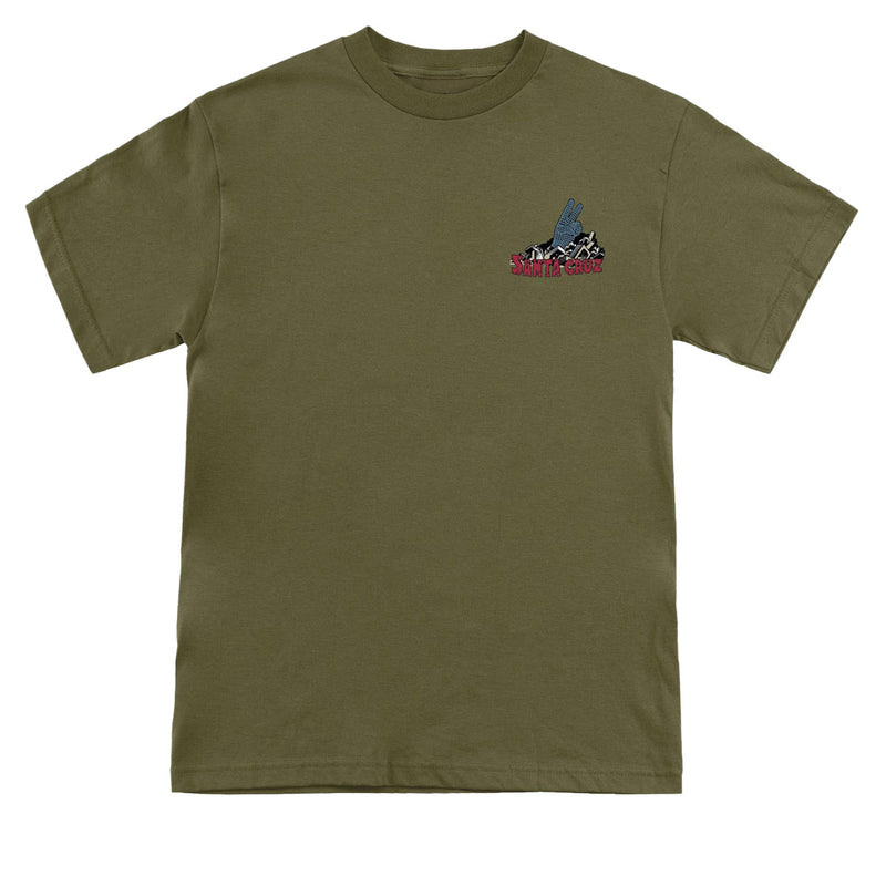 Santa Cruz Kendall Grid Hand T-Shirt - Military Green