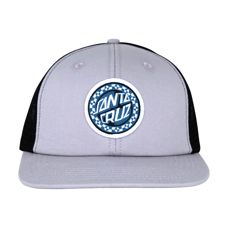 Santa Cruz Malba Crash Dot Trucker Hat - Silver/Black