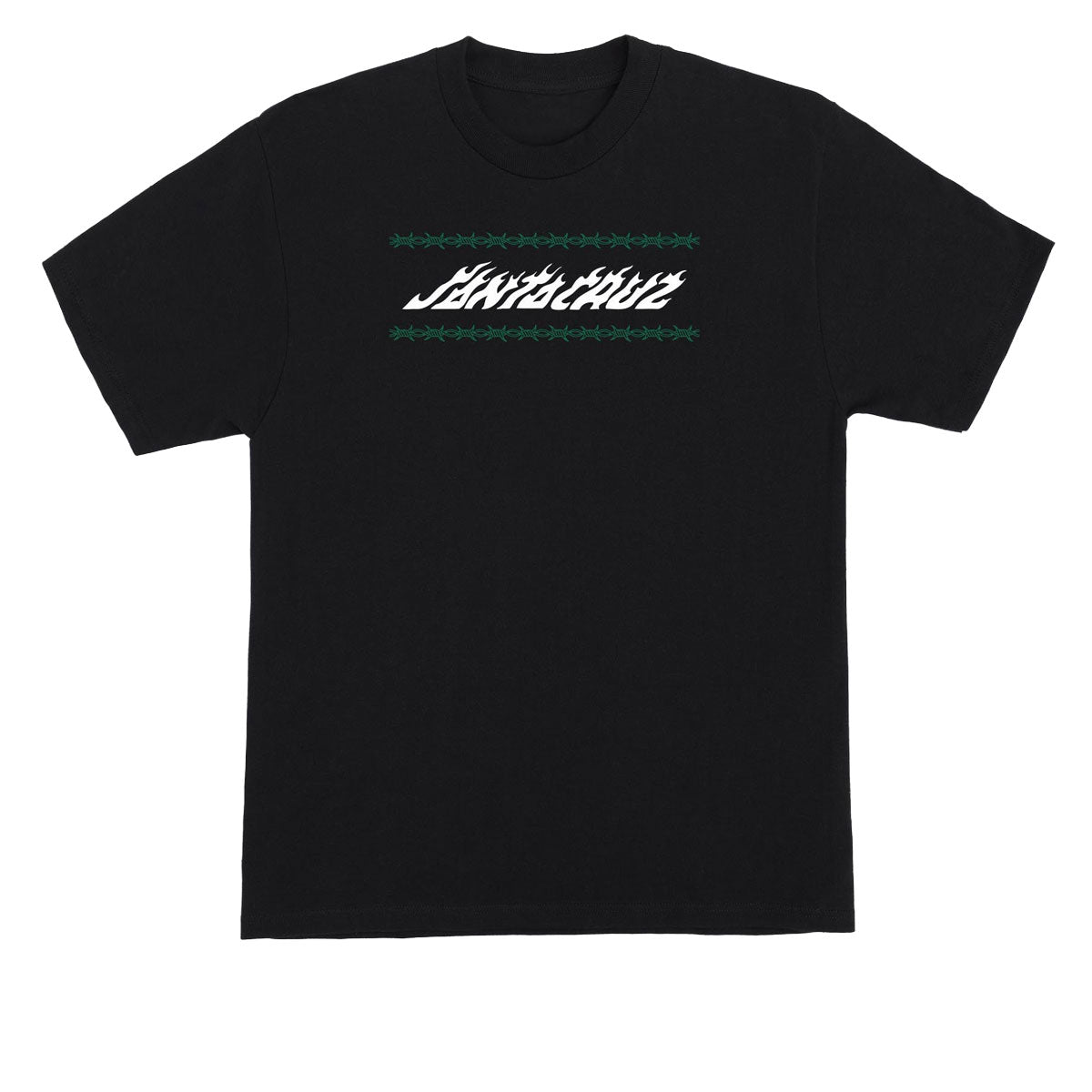 Santa Cruz Wired Flame Dot Crackle T-Shirt - Black image 1