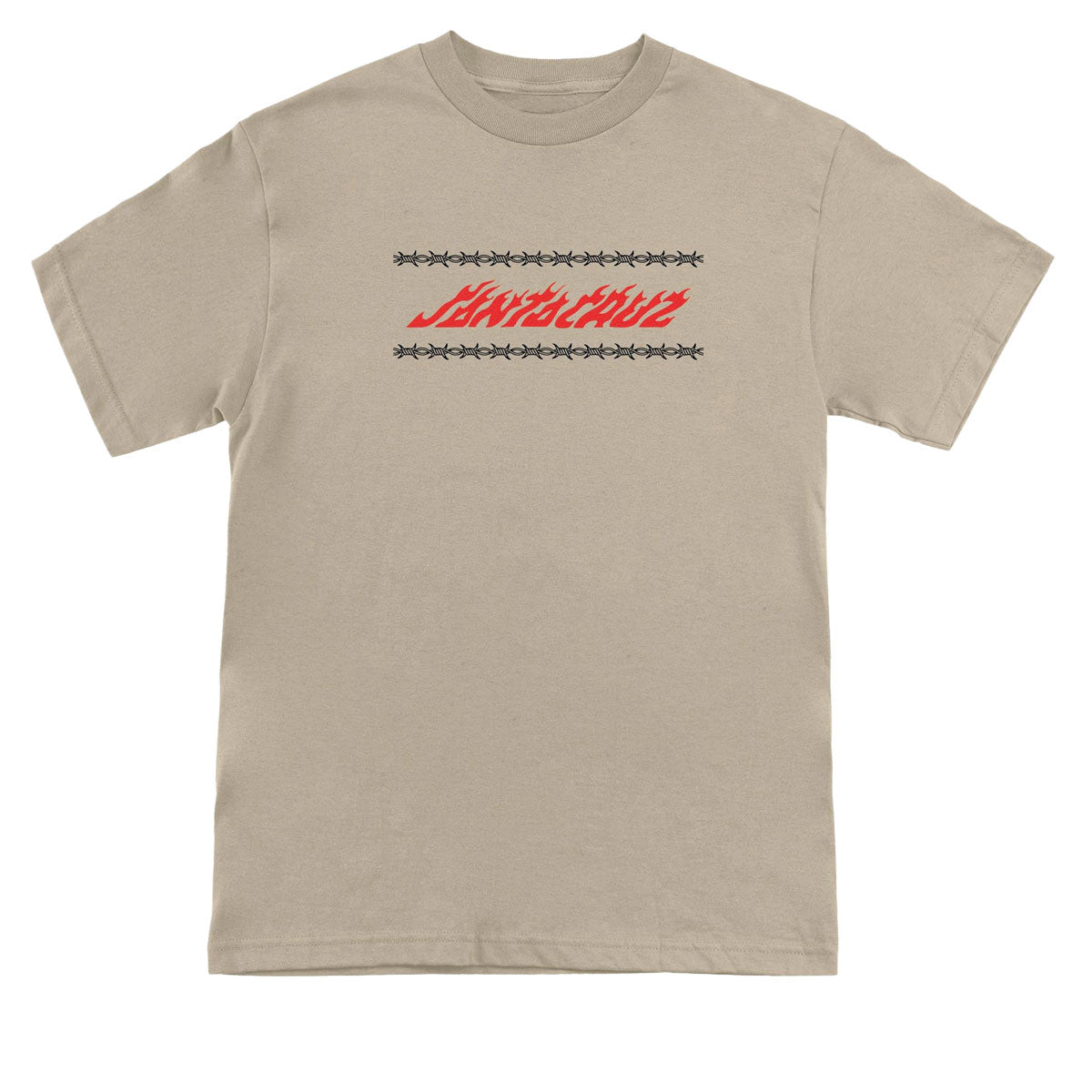 Santa Cruz Wired Flame Dot Crackle T-Shirt - Sand image 1