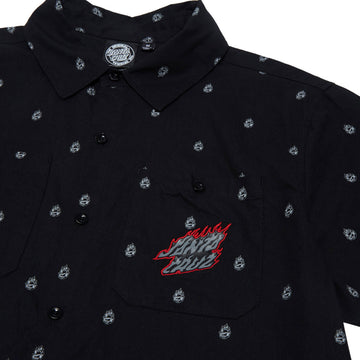 Santa Cruz Screaming Fire Shirt - Black