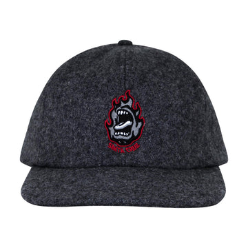 Santa Cruz Screaming Fire Snapback Hat - Heather Charcoal