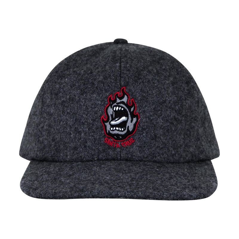 Santa Cruz Screaming Fire Snapback Hat - Heather Charcoal