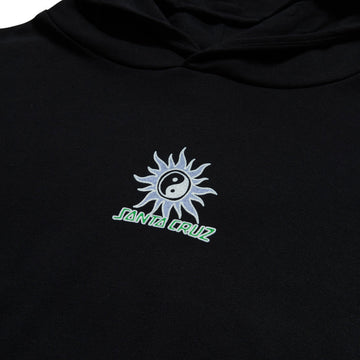 Santa Cruz Womens Sol Spiral Center Cropped Hoodie - Black