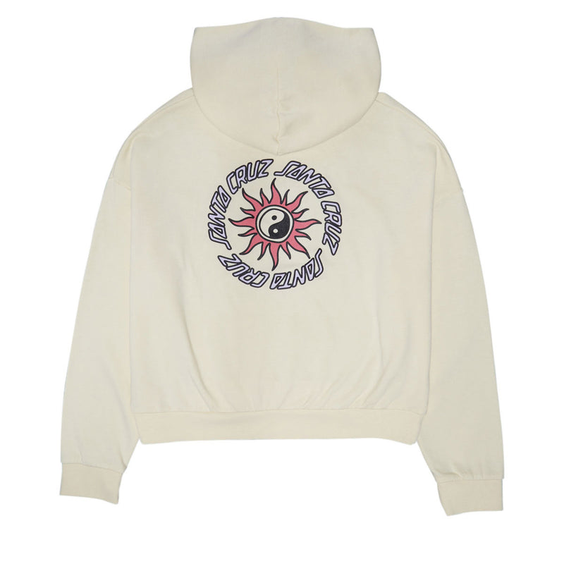 Santa Cruz Womens Sol Spiral Center Cropped Hoodie - Bone