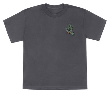 Santa Cruz Youth Screaming Hand T-Shirt - Charcoal/Moss