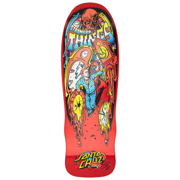 lil kong　ジェフハミルトン スカーフェイス　ストリート系 Santa Cruz x Stranger Things Grabke Max Melting Clock Skateboard