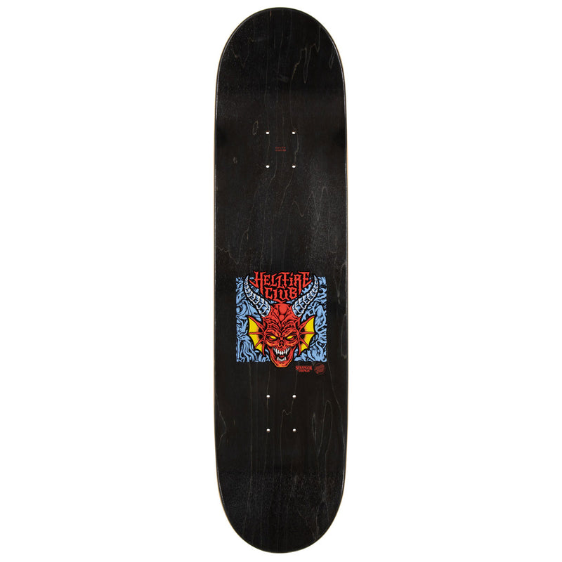 Santa Cruz x Stranger Things Hellfire Club Skateboard Deck - Glow In The Dark - 8.25